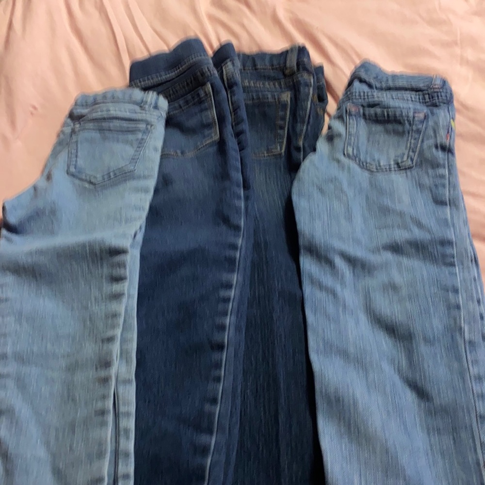 4 pair of girls jeans size 4t and 5t